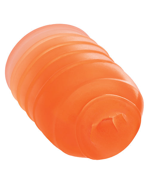 Pop Sock Ribbed Masturbator - Orange