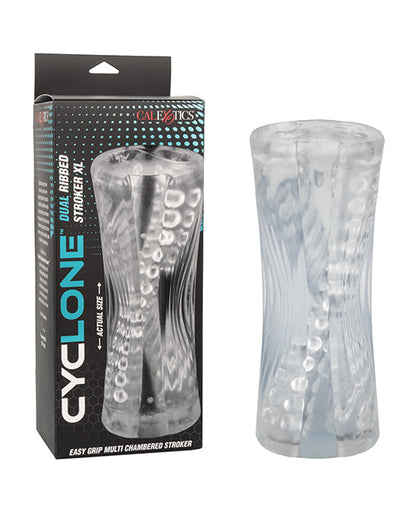 Cyclone Dual Ribbed Stroker XL - Clear