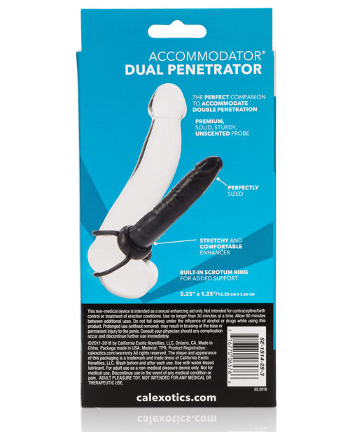 Accommodator Realistic Dildo | Dual Penetrator Anal Dildo | Big Black Dildo | 5" Big Dildo