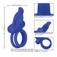 Couples Enhancers Silicone Rechargeable Dual Pleaser Enhancer - Blue