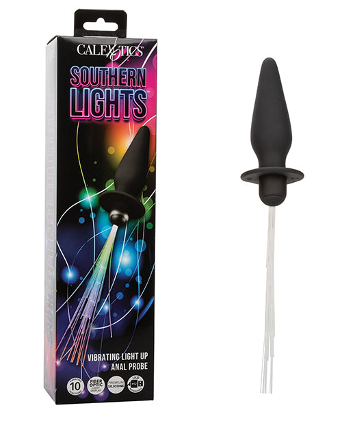 Southern Lights Rechargeable Vibrating Light Up Anal Probe - Black