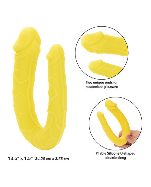 Boundless AC-DC Realistic Dildo | 13.5" Big Double Dildo | Yellow Large Dildo | Giant Dildo