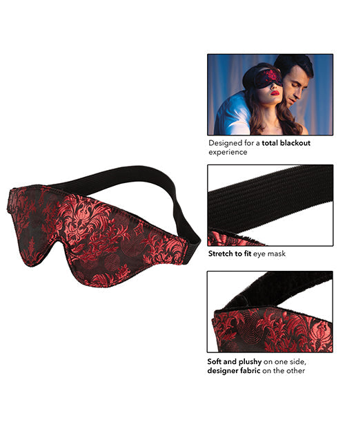 Scandal Black Out Eyemask - Black/Red