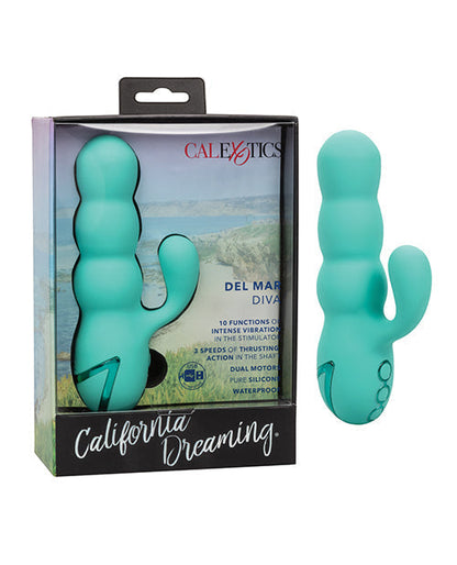 California Dreaming Thrusting Dildo | Del Mar Diva Silicone Dildo | Waterproof 10x Best Vibrator for Women