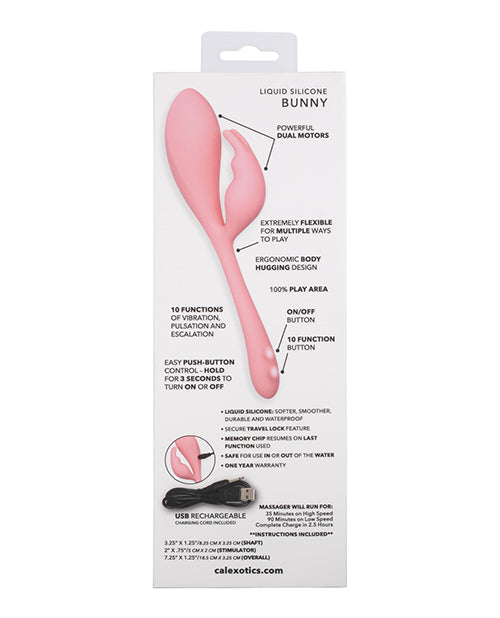 Elle Rabbit Vibrator | Liquid Silicone G Spot Vibrator | Bunny Pink Clit Vibrator | Best Vibrator for Women