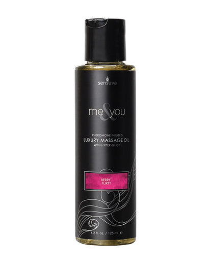 Sensuva Me & You Massage Oil - 4.2 oz Berry Flirty