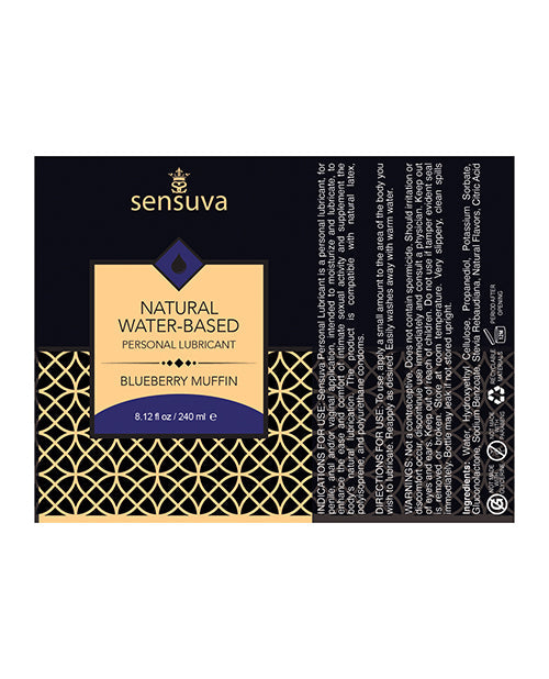 Sensuva Natural Water Based Personal Moisturizer - 8.12 oz Blueberry Muffin