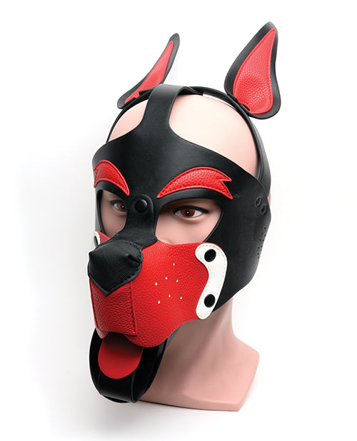 665 Playful Pup Hood - O/S Black/White/Red