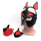 665 Playful Pup Hood - O/S Black/White/Red