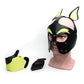 665 Playful Pup Hood - O/S Black/Yellow