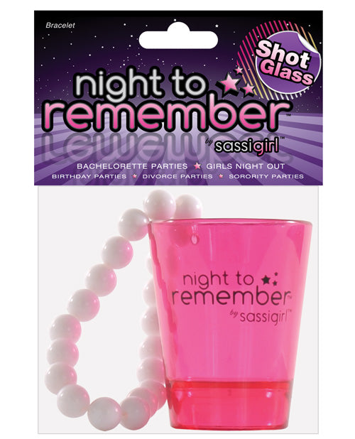 Night to Remember Shot Glass Bracelet - Pink