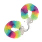 Shots Ouch! Heavy-duty Fluffy Handcuffs - Rainbow