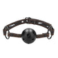 Shots Ouch Breathable Ball Gag w/Denim Straps - Black