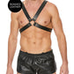 Shots Ouch Men's Large Buckle Harness - Black