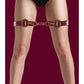 Shots Ouch Halo Thigh Cuffs - Burgundy