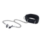 Shots Ouch Black & White Velcro Collar w/Nipple Clamps - Black