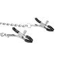 Shots Ouch Black & White Velcro Collar w/Nipple Clamps - Black