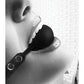 Shots Ouch Black & White Silicone Ball Gag - Black