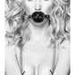 Shots Ouch Black & White Breathable Ball Gag w/Nipple Clamps - Black