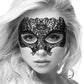 Shots Ouch Black & White Lace Eye Mask - Princess Black