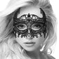 Shots Ouch Black & White Lace Eye Mask - Empress Black