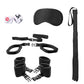 Shots Ouch Black & White Bed Post Bindings Restraint Kit - Black