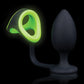 Shots Ouch Butt Plug w/Cock Ring & Ball Strap - Glow in the Dark