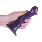 Shots Ouch 7" Big Dildo | Curvy G-Spot Realistic Dildo | Metallic Purple Suction Cup Dildo