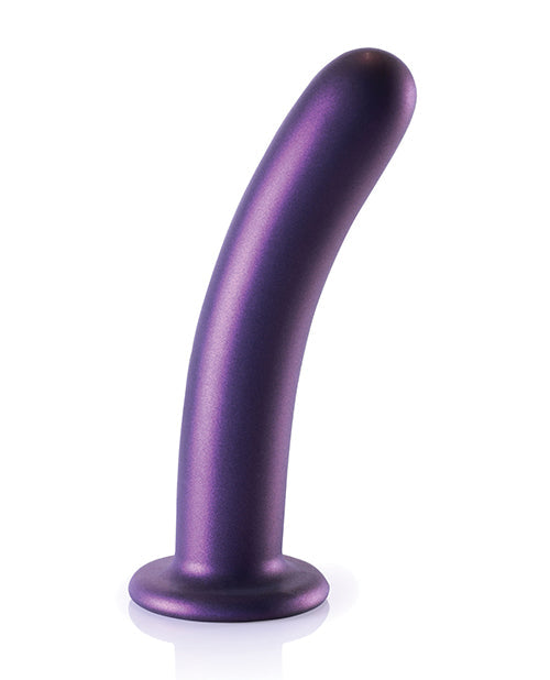 Shots Ouch 7" Big Dildo | Smooth G-Spot Realistic Dildo | Metallic Purple Suction Cup Dildo