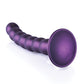 Shots Ouch 6.5" Big Dildo | Beaded G-Spot Realistic Dildo | Metallic Purple Suction Cup Dildo