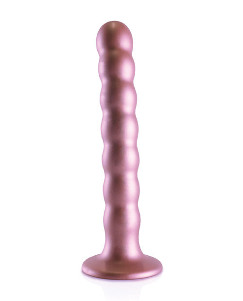 Shots Ouch 6.5" Big Dildo | Beaded G-Spot Large Dildo | Rose Gold Suction Cup Dildo