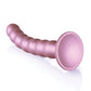 Shots Ouch 8" Big Dildo | Beaded G-Spot Realistic Dildo | Rose Gold Suction Cup Dildo