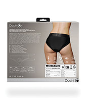 Shots Ouch Vibrating Strap On Hipster - Black XS/S