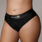 Shots Ouch Vibrating Strap On Thong w/Removable Rear Straps - Black XL/XXL