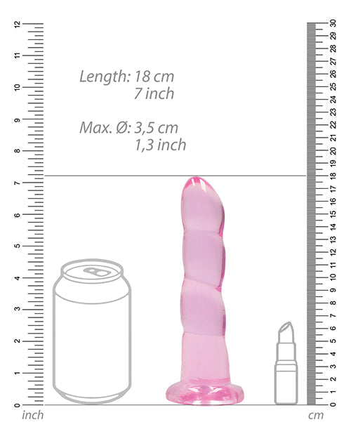 Shots RealRock Anal Dildo | Crystal Clear 7" Big Dildo | Pink Dildo | Suction Cup Dildo