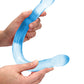 Shots RealRock Giant Dildo | Crystal Clear 17" Big Dildo | Double Dildo | Blue Realistic Dildo