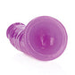 Shots RealRock 6" Big Dildo | Slim Neon Purple Realistic Dildo | Glow in the Dark Suction Cup Dildo