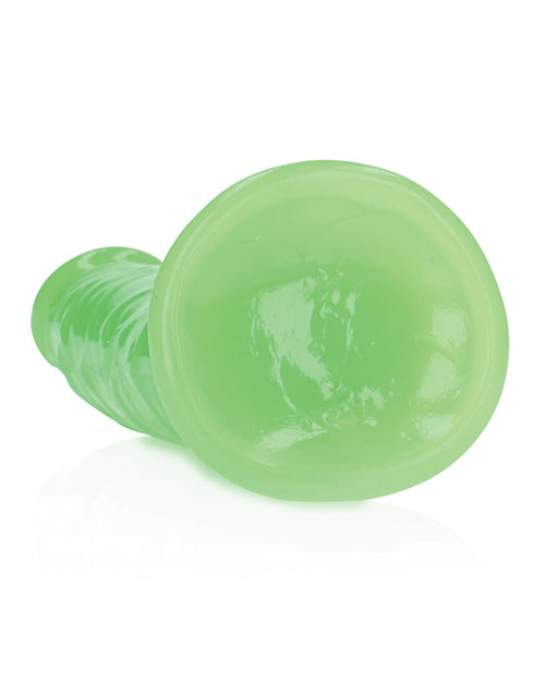 Shots RealRock 7" Big Dildo | Slim Green Realistic Dildo | Glow in the Dark Suction Cup Dildo