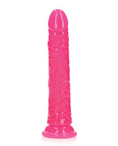 Shots RealRock 7" Big Dildo | Slim Pink Realistic Dildo | Glow in the Dark Suction Cup Dildo