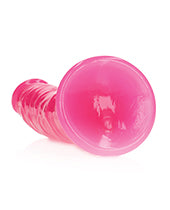 Shots RealRock 7" Big Dildo | Slim Pink Realistic Dildo | Glow in the Dark Suction Cup Dildo