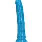 Shots RealRock 9" Big Dildo | Slim Neon Blue Anal Dildo | Glow in the Dark Suction Cup Dildo