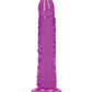 Shots RealRock 9" Big Dildo | Slim Neon Purple Dildo | Glow in the Dark Suction Cup Dildo