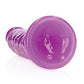 Shots RealRock 9" Big Dildo | Slim Neon Purple Dildo | Glow in the Dark Suction Cup Dildo