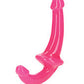 Shots RealRock 6" Strapless Strap On Glow in the Dark - Neon Pink