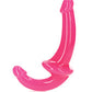 Shots RealRock 6" Strapless Strap On Glow in the Dark - Neon Pink