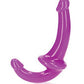 Shots RealRock 6" Strapless Strap On Glow in the Dark - Neon Purple