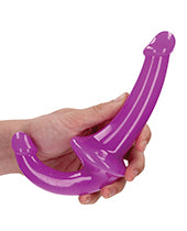 Shots RealRock 6" Strapless Strap On Glow in the Dark - Neon Purple