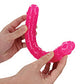 Shots RealRock 12" Big Dildo | Double Sided Dildo | Glow in the Dark Neon Pink Dildo