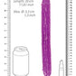 Shots RealRock 12" Big Dildo | Neon Purple Double Dildo | Glow in the Dark Suction Cup Dildo