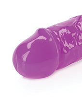 Shots RealRock 15" Big Dildo | Neon Purple Double Dildo | Glow in the Dark Suction Cup Dildo